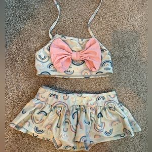 Title girls ruffle buttsswim suit